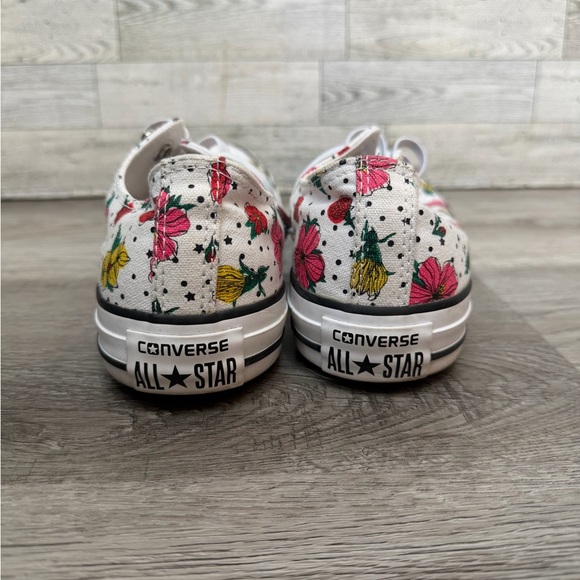 Floral Converse All Star Floral Print Low Top Sneakers Women’s Size 9 - Picture 4 of 13